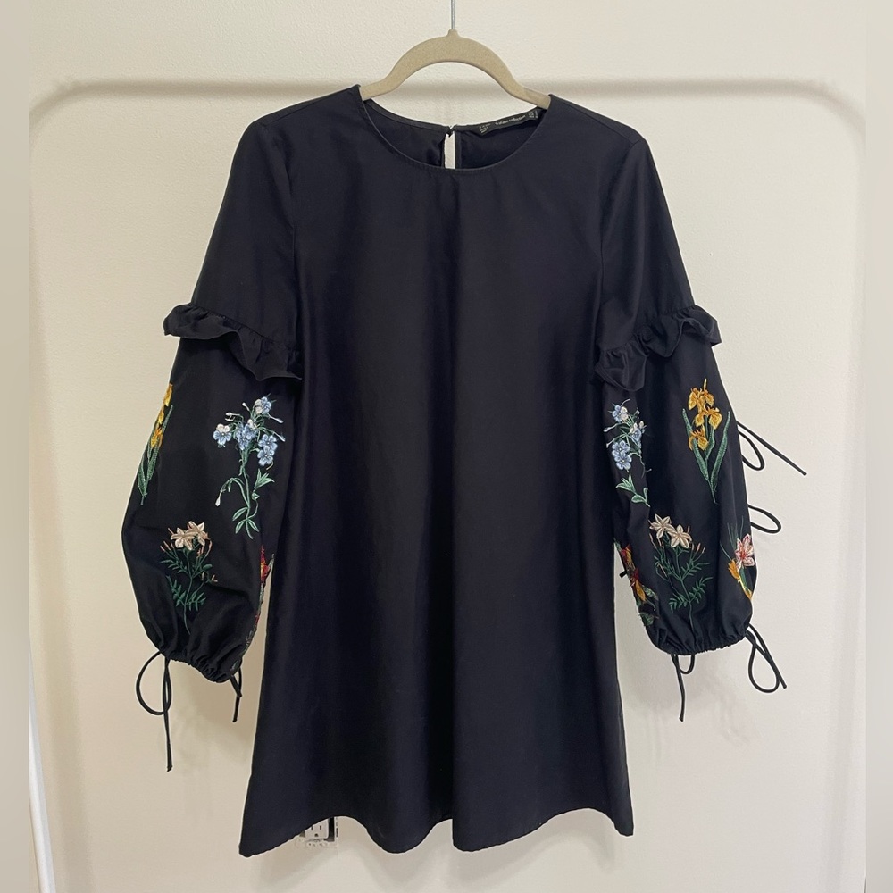 Zara embroidered dress